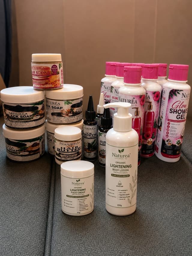 Show gel , body scrub, body lotion, face cream ,